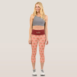 HIGH-WAISTED CAPRI BROEK "GEORGIA PEACH"