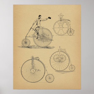  High Wheeler Bicycle Patent Art Print