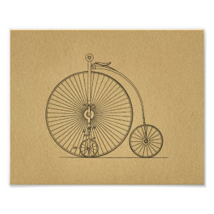  High Wheeler Bicycle Patent Art Print Foto Afdruk