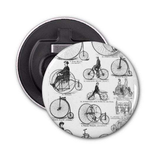 High Wheeler Fiets Penny Farthing Button Flesopener (Voorkant)