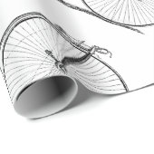 High Wheeler Fiets Penny Farthing Cadeaupapier (Rol Hoek)