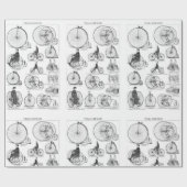 High Wheeler Fiets Penny Farthing Cadeaupapier (Vlak)