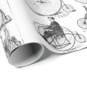 High Wheeler Fiets Penny Farthing Cadeaupapier (Rol Hoek)