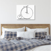 High Wheeler Fiets Penny Farthing Canvas Afdruk (Insitu (Slaapkamer))