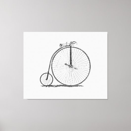 High Wheeler Fiets Penny Farthing Canvas Afdruk (Voorkant)