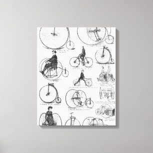 High Wheeler Fiets Penny Farthing Canvas Afdruk