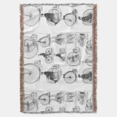 High Wheeler Fiets Penny Farthing Deken (Voorkant Verticaal)