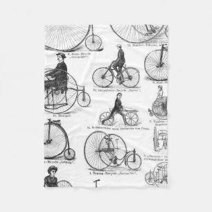 High Wheeler Fiets Penny Farthing Fleece Deken