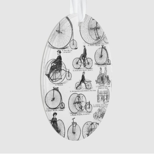 High Wheeler Fiets Penny Farthing Ornament (voorkant)