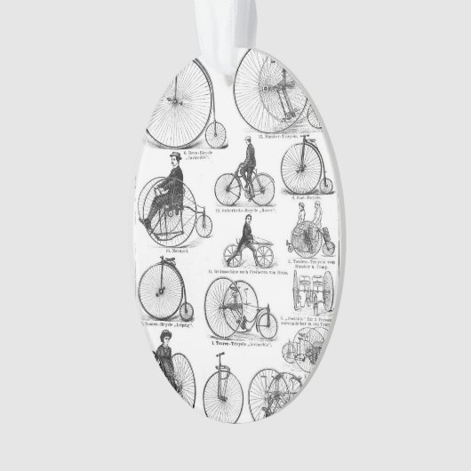 High Wheeler Fiets Penny Farthing Ornament (voorkant)