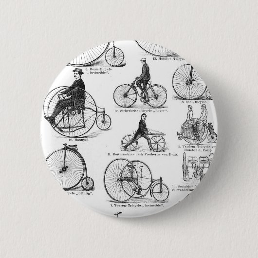 high wheeler fiets penny farthing ronde button 5,7 cm (Voorkant)