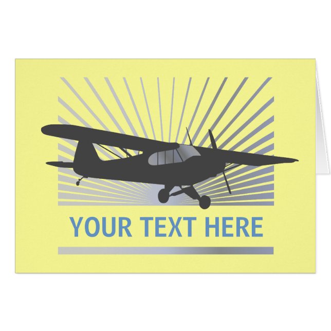 High Wing Taildragger Vliegtuig (Voorkant Horizontaal)