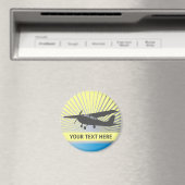 High Wing Vliegtuig - Aangepaste tekst Magneet (Insitu (Vaatwasser))