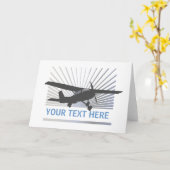 High Wing Vliegtuig Kaart (Gele Bloem)