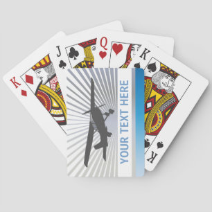 High Wing Vliegtuig Pokerkaarten
