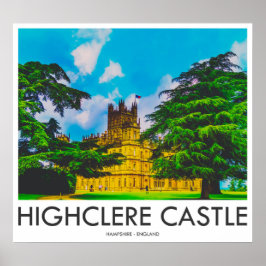 Highclere Castle, Hampshire, Engeland Poster