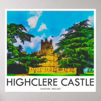 Highclere Castle, Hampshire, Engeland Poster