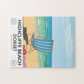Highcliffe Beach, Dorset train poster Legpuzzel (Horizontaal)