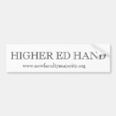 Higher Ed Hand Bumpersticker (Voorkant)