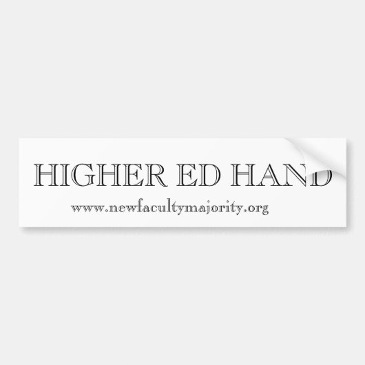 Higher Ed Hand Bumpersticker (Voorkant)