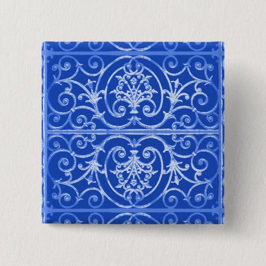 Highgate Iron Vierkante Button 5,1 Cm (Voorkant)