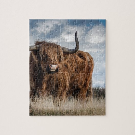 Highland Bull Legpuzzel (Verticaal)