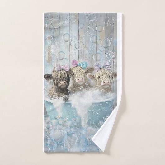 Highland Calve Bubble Bath Matching Douchegordijn Bad Handdoek (Handdoek)