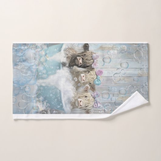 Highland Calve Bubble Bath Matching Douchegordijn Bad Handdoek (Handdoek)