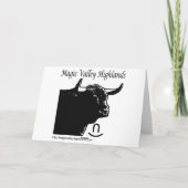 Highland Cattle Christmas Kaart (Achterkant)