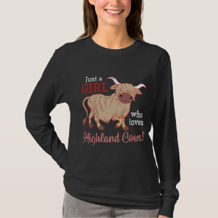 Highland Cattle Cow Farmer Women Gift Scottish T-shirt