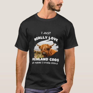 Highland Cattle Harige Schotse Koeien Schotten Coo T-shirt