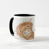 Highland Cattle Koe Originele Kunst Mok (Voorkant links)