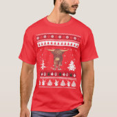 Highland Cattle Lelijke Kerstmis T-shirt (Voorkant)