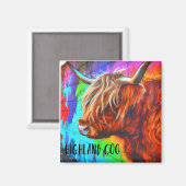 Highland coo magnet (Recto/Verso)