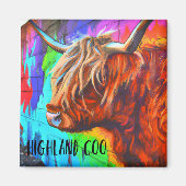 Highland coo magnet magneet (Voorkant)