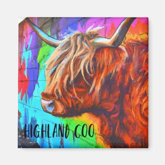 Highland coo magnet magneet (Voorkant)