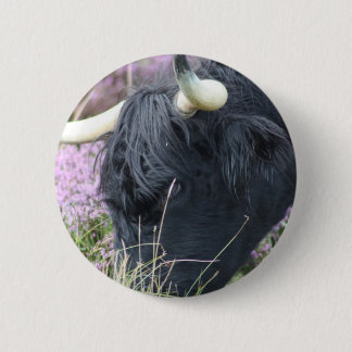 Highland Coo Ronde Button 5,7 Cm