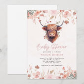 Highland Cow Baby Shower Kaart (Voorkant / Achterkant)