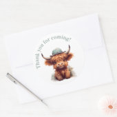 Highland cow boho party faveur autocollant (Enveloppe)
