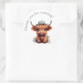 Highland cow boho party faveur autocollant (Sac)