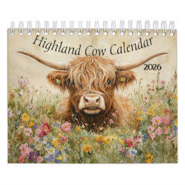Highland Cow Calendar 2026 Kalender