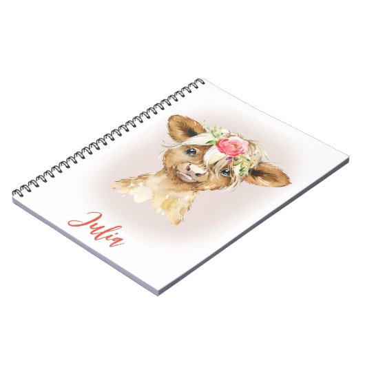 Highland Cow Carnet (Côté gauche)