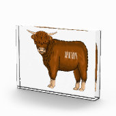 Highland cow cartoon illustration fotoblokken (Rechts)