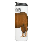 Highland cow cartoon illustration  thermosbeker (Geroteerd rechts)