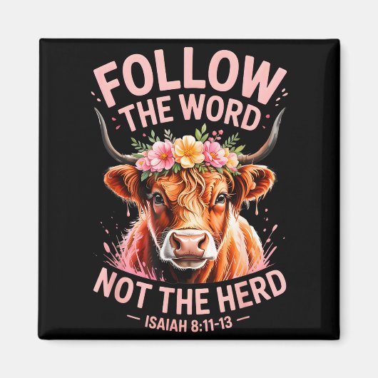 Highland Cow Christian  Magneet (Voorkant)