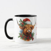 Highland Cow ChristmasCoffee Mug Cup (Gauche)