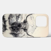 Highland Cow coque iphone avec Majestic Mountains (Verso (horizontal))