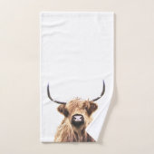 Highland Cow Farm Animal (Serviette à main)
