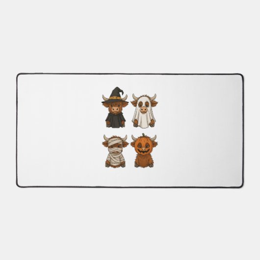 Highland Cow Halloween Funny automne Éffrayant (Recto)
