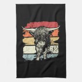 Highland Cow Highland Cows Retro Theedoek (Verticaal)